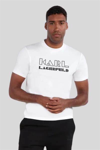 Karl Lagerfeld Erkek T-Shirt Beyaz