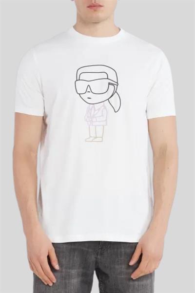 Karl Lagerfeld Erkek T-Shirt Beyaz