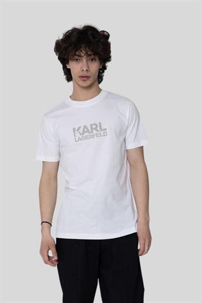 Karl Lagerfeld Erkek T-Shirt Beyaz