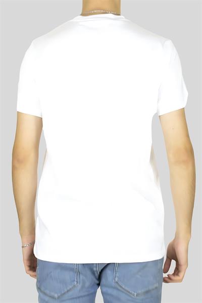 Karl Lagerfeld Erkek T-Shirt Yuvarlak Yaka Beyaz