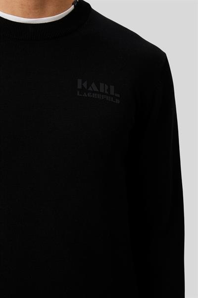 Karl Lagerfeld Erkek Triko Kazak Siyah