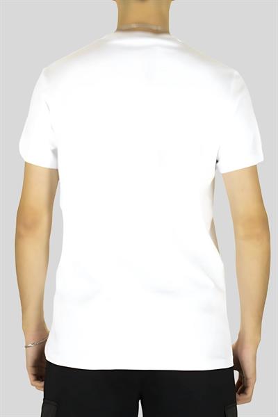 Karl Lagerfeld Erkek Yuvarlak Yaka T-Shirt Beyaz