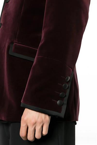 Karl Lagerfeld Kadife Pamuklu Erkek Ceket Kırmızı 609