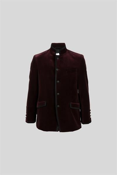 Karl Lagerfeld Kadife Pamuklu Erkek Ceket Kırmızı 609