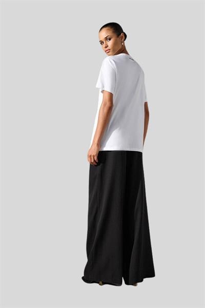 Karl Lagerfeld Kadın Bisiklet Yaka T-Shirt Beyaz