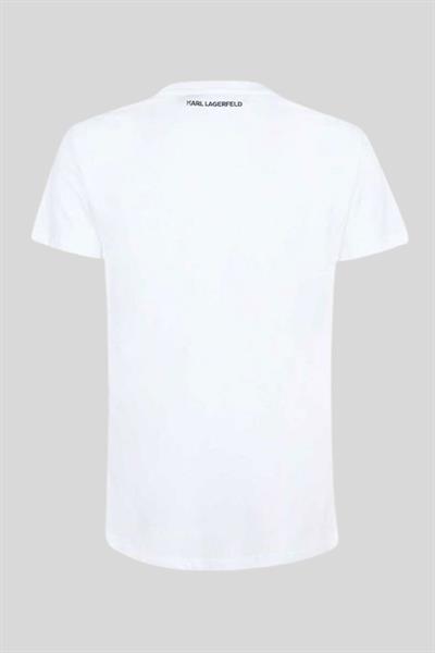 Karl Lagerfeld Kadın Bisiklet Yaka T-Shirt Beyaz