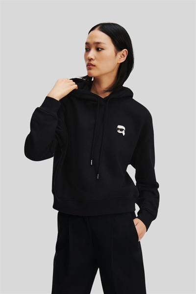 Karl Lagerfeld Kadın Kapüşonlu SweatShirt Siyah