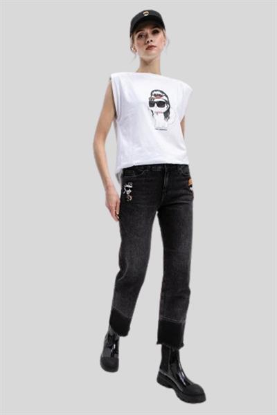 Karl Lagerfeld Kadın Pantolon Gri