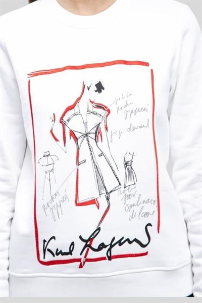 Karl Lagerfeld Kadın SweatShirt Beyaz