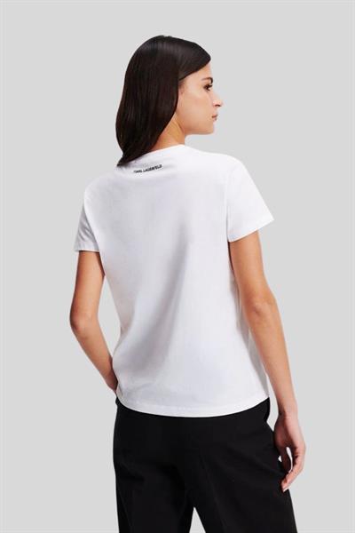 Karl Lagerfeld Kadın T-Shirt Beyaz