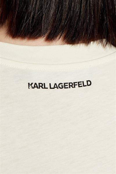 Karl Lagerfeld Kadın T-Shirt Beyaz