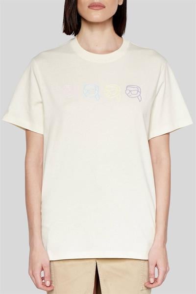 Karl Lagerfeld Kadın T-Shirt Beyaz