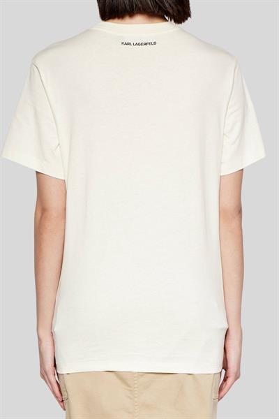 Karl Lagerfeld Kadın T-Shirt Beyaz