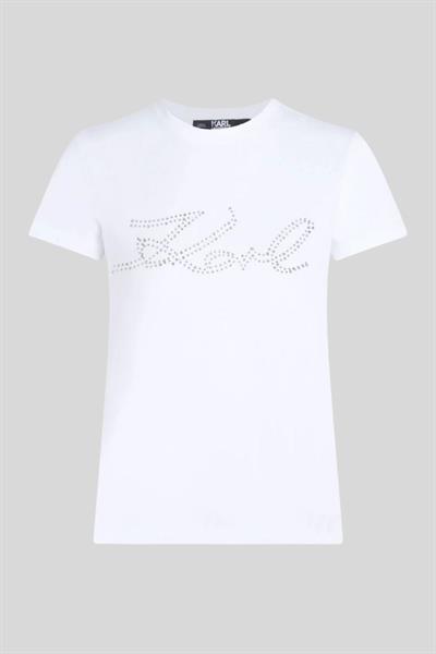 Karl Lagerfeld Kadın T-Shirt Beyaz