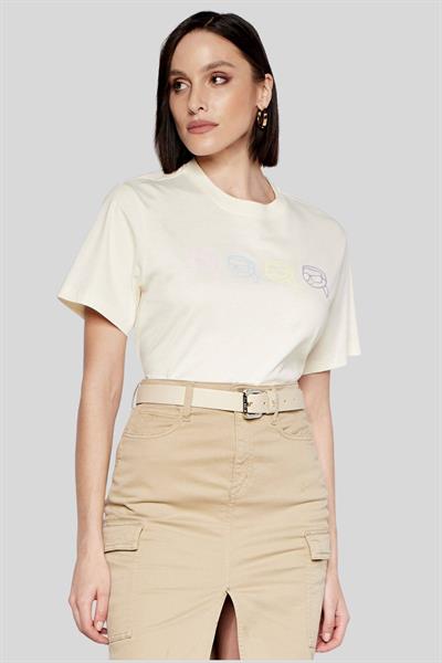 Karl Lagerfeld Kadın T-Shirt Beyaz