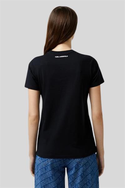 Karl Lagerfeld Kadın T-Shirt Siyah