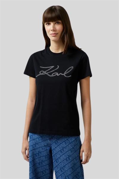 Karl Lagerfeld Kadın T-Shirt Siyah