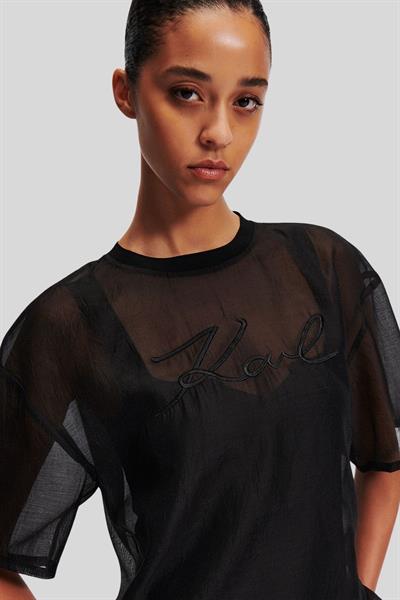 Karl Lagerfeld Kadın T-Shirt Siyah