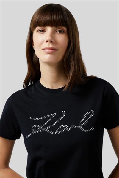 Karl Lagerfeld Kadın T-Shirt Siyah