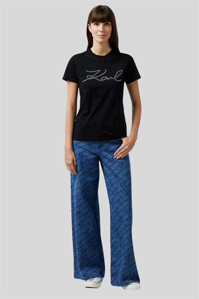 Karl Lagerfeld Kadın T-Shirt Siyah