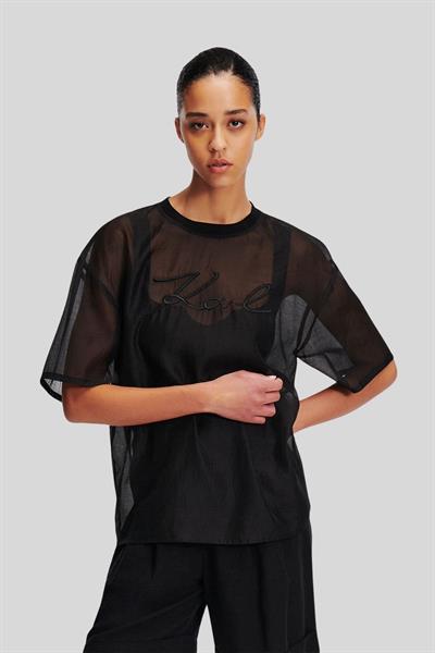 Karl Lagerfeld Kadın T-Shirt Siyah
