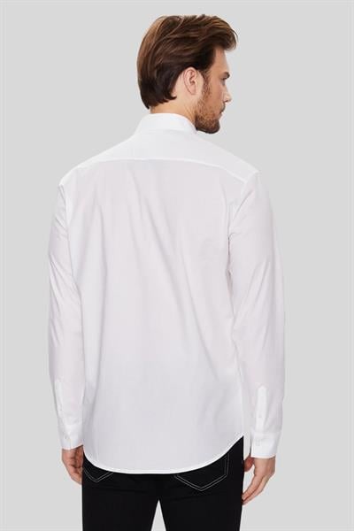 Karl Lagerfeld Normal Kesim Erkek Gömlek Beyaz