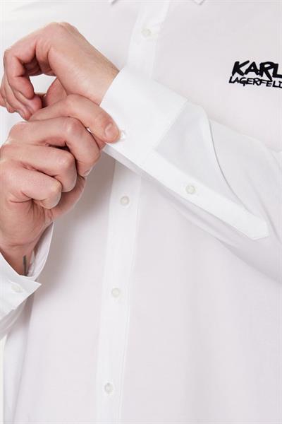 Karl Lagerfeld Normal Kesim Erkek Gömlek Beyaz