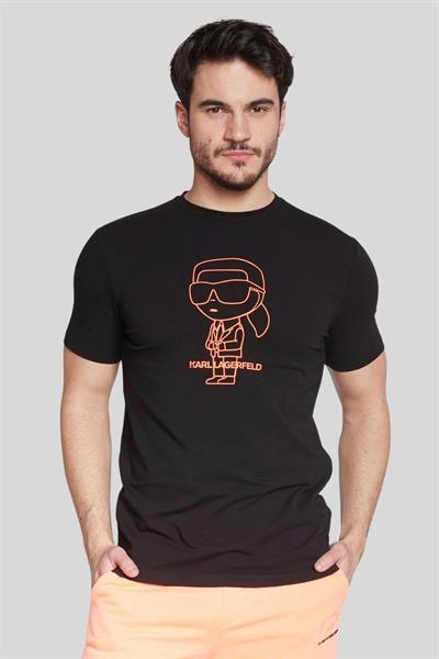 Karl Lagerfeld Normal Kesim Erkek T-Shirt Siyah