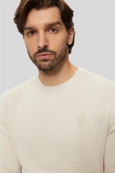 Karl Lagerfeld Normal Kesim Kazak Beyaz