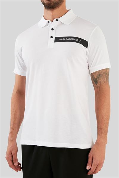 Karl Lagerfeld Normal Kesim Erkek T-Shirt Beyaz