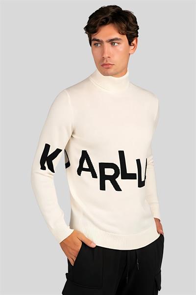 Karl Lagerfeld Turtleneck Erkek Kazak Beyaz