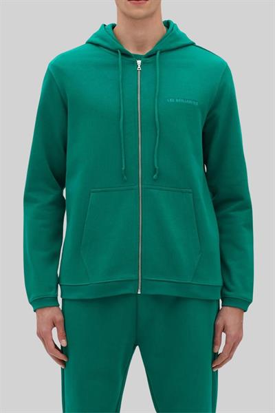 Les Benjamins Erkek Fermuarlı   Sweatshirt Yeşil