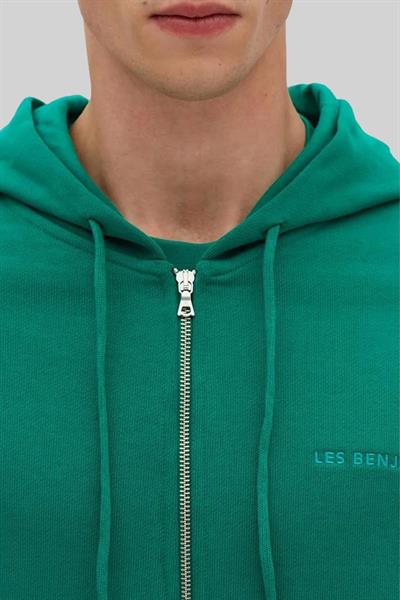 Les Benjamins Erkek Fermuarlı   Sweatshirt Yeşil