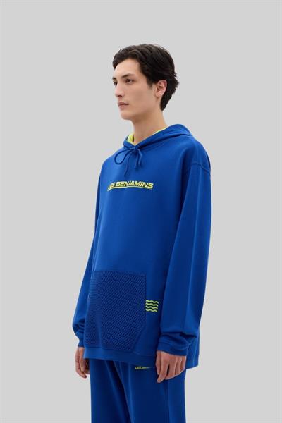 Les Benjamins Erkek  Kapüşonlu Sweatshirt Mavi