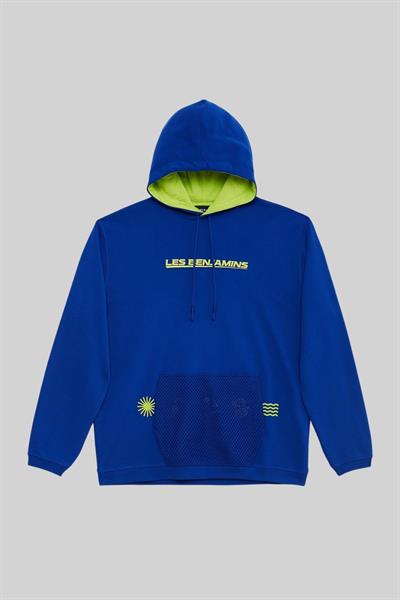 Les Benjamins Erkek  Kapüşonlu Sweatshirt Mavi