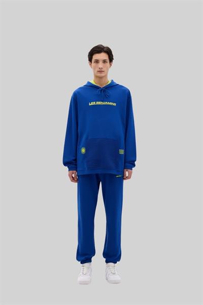 Les Benjamins Erkek  Kapüşonlu Sweatshirt Mavi