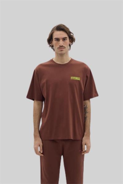 Les Benjamins Erkek  T-Shirt Kahverengi