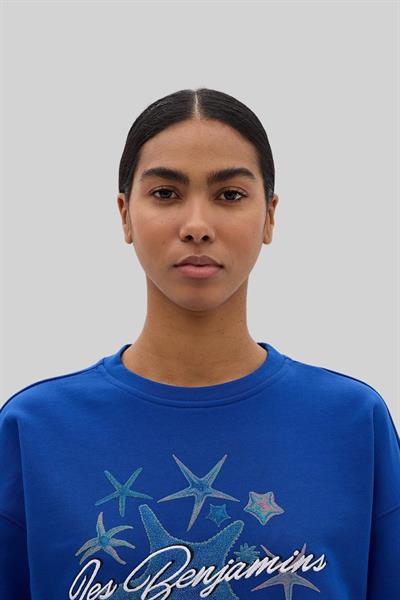 Les Benjamins Kadın Sweatshirt Mavi
