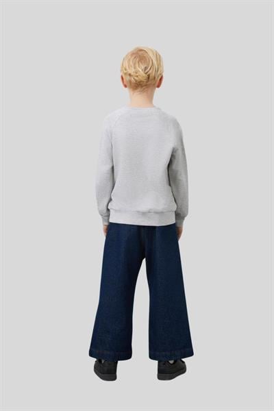 Mani Mani Erkek Çocuk Yuvarlak Yaka Baskı Ve Şerit Detaylı Sweatshirt Gri