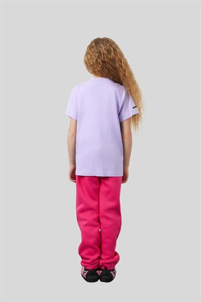 Mani Mani Kız Çocuk Aplike Detaylı T-Shirt Mor