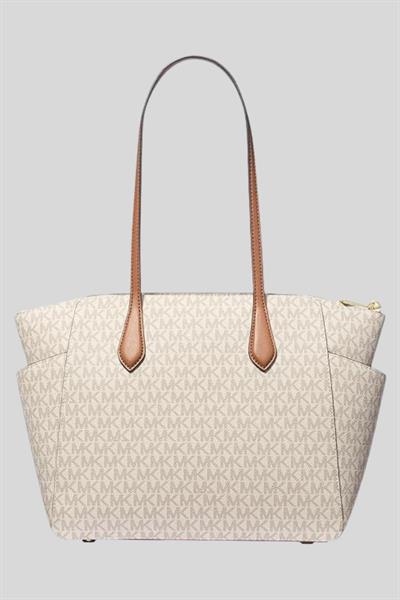 Michael Kors Kadın Fermuarlı Omuz Çantası Beyaz