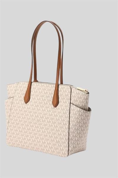 Michael Kors Kadın Fermuarlı Omuz Çantası Beyaz