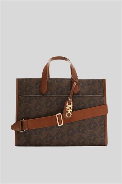 Michael Kors Kadın Gigi Kanvas Kaplamalı Logolu El Çantası Kahverengi