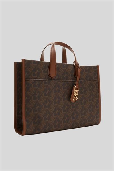 Michael Kors Kadın Gigi Kanvas Kaplamalı Logolu El Çantası Kahverengi