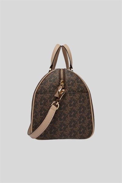 Michael Kors Kadın Grayson Empire İmzalı Logolu El Çantası Kahverengi