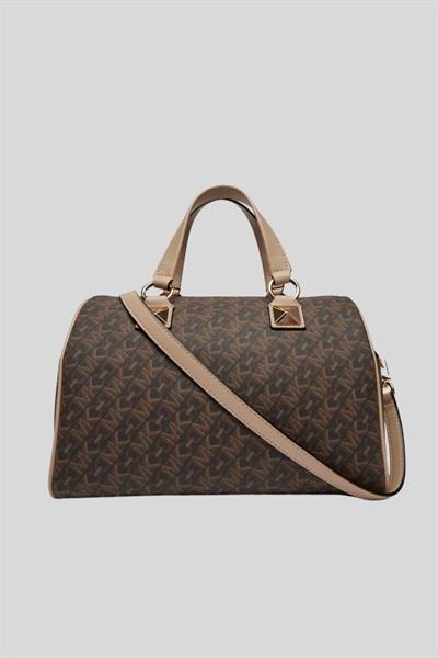Michael Kors Kadın Grayson Empire İmzalı Logolu El Çantası Kahverengi