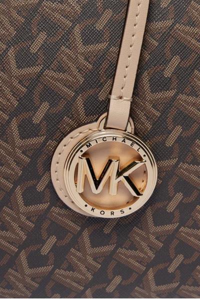 Michael Kors Kadın Grayson Empire İmzalı Logolu El Çantası Kahverengi