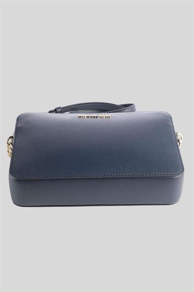 Michael Kors Kadın Jet Set Büyük Saffiano Deri Çapraz Omuz Çantası Lacivert