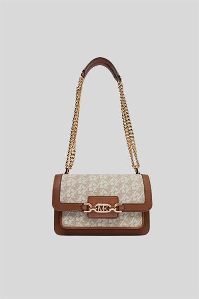 Michael Kors Kadın Logolu Zincir Askılı Omuz Çanta Bej