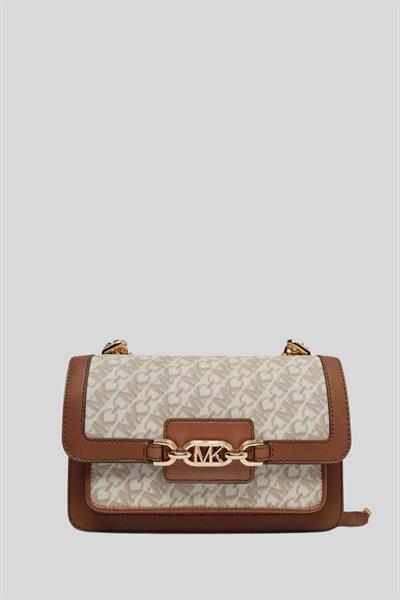 Michael Kors Kadın Logolu Zincir Askılı Omuz Çanta Beyaz